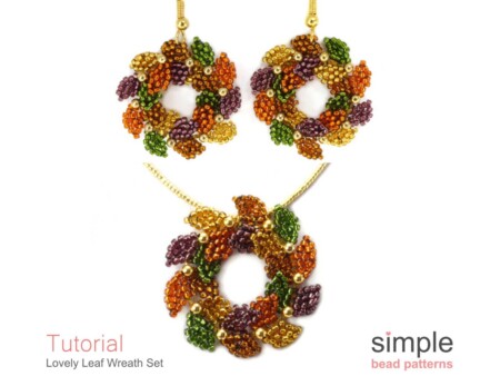 Seed Bead Christmas Earrings & Necklace Pattern