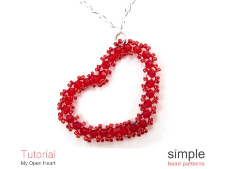 Beaded Wire Heart Necklace Pattern