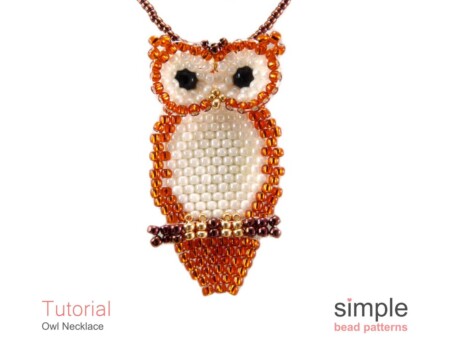 "Owl Necklace" Beaded Owl Pattern
