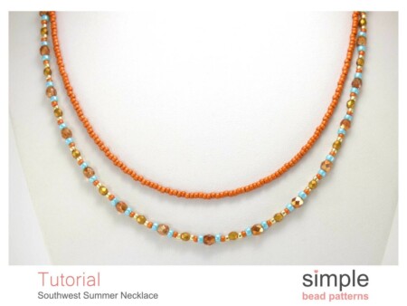 Double Strand Beaded Necklace Pattern