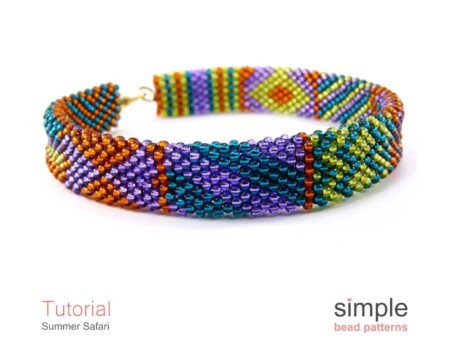 "Summer Safari" - Brick Stitch Bracelet Pattern