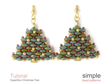 Christmas Tree Bead Earrings & Necklace Pattern