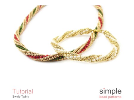 Twisted Herringbone Stitch Bracelet & Necklace Pattern