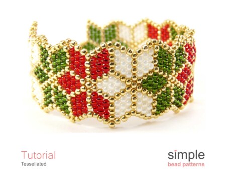 Brick Stitch Christmas Bracelet Pattern