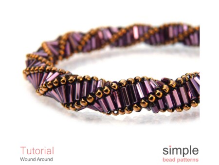 "Wound Around" Bracelet / Necklace Spiral Stitch Beading Pattern