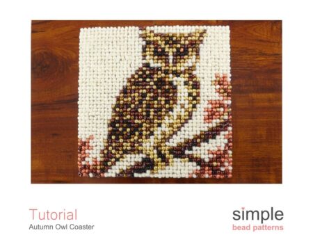 "Autumn Owl" Beaded Art Picture / Beaded Coaster Pattern