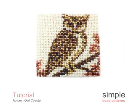 "Autumn Owl" Beaded Art Picture / Beaded Coaster Pattern