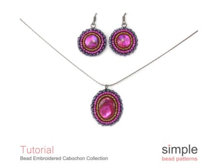"Bead Embroidered Cabochon Collection" Bead Embroidery Pattern