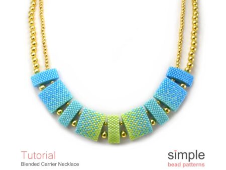 "Blended Carrier Necklace" Carrier Bead Necklace Pattern