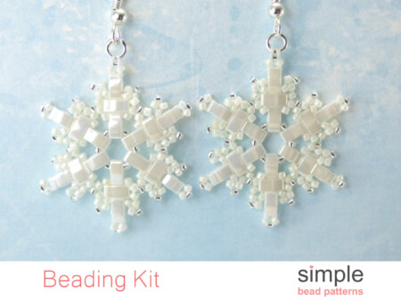 Beaded Snowflake Earrings Kit