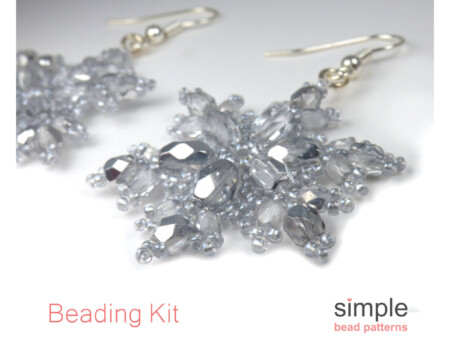 Beaded Snowflake Earrings Kit