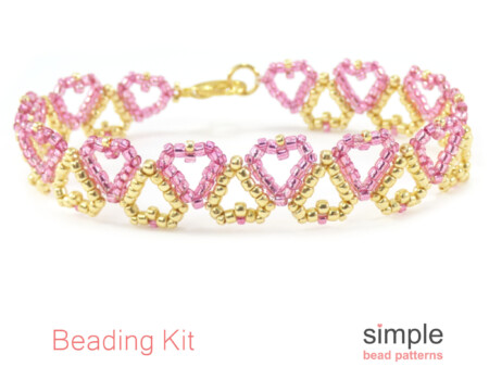 Beaded Heart Bracelet Kit