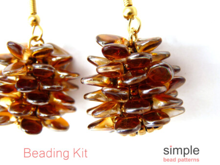 Beaded Pine Cone Earrings Kit