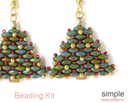 Christmas Tree Bead Earrings Kit